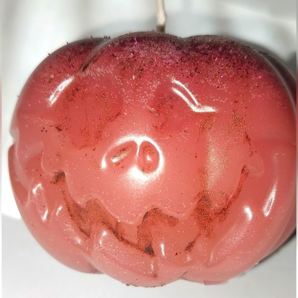 Hand crafted limited edition pumpkin candle from our spooky candle collection